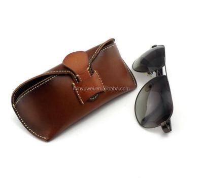 China Sunglass Case Retro Style Custom Personalized Good Quality Hard Leather Sunglass Case for sale