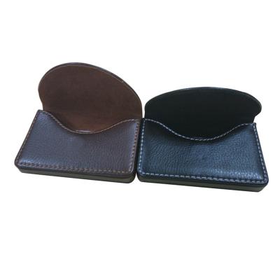 China NATIONAL Genuine Leather Business Name Card Holder with Magnetic Closed for sale