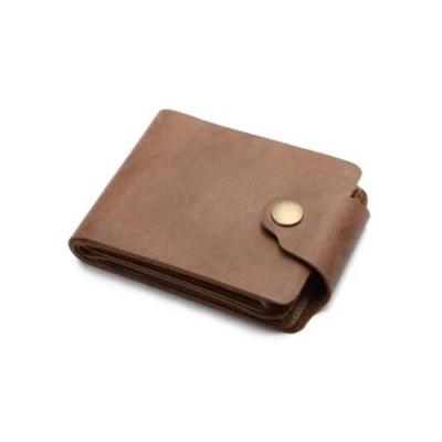 China Men's Light Brown Crazy Wallet Leather Horse RFID Color Card Slots Large Volume Wallet For Gentlemen for sale