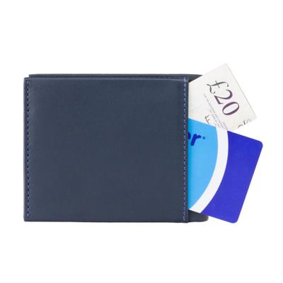 China RFID RFID Navy Blue Wallet Men's Wallet A Slim Design Cash And Coin Wallet for sale