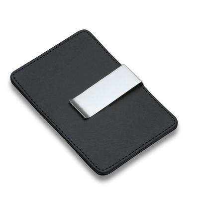 China ENGLAND STYLE engraved stainless steel clip wallet money leather clasp with stainless clip for sale