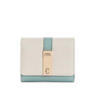 China Waterproof triple compact single wallet features an external twist lock detail that snaps onto the attaching women's card bag for sale