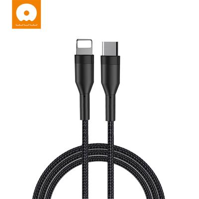 China Good quality mobile phone data cable type c palladium 3ft 20W braided nylon wire fast charging cable for phone for sale