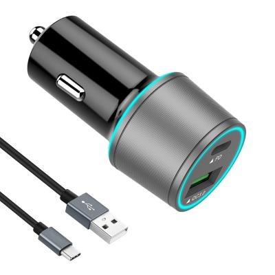 China Left Led MP3/MP4 Player Car Charger Adapter 2 Usb Display Accessories Dual Usb PD Car Charger Fast Charging Adapter for sale