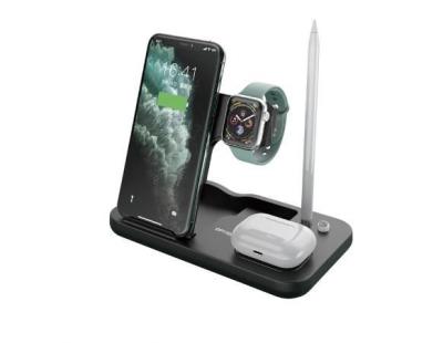 China Custom 2020 Cellphones 4in1 Fast Phone 10W Qi Wireless Charger for Iwatch and airpods for sale