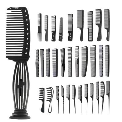 China New Rise Design Heat Resistance Detangler Home Hair Styling Comb Carbon Fiber Comb For Hairdresser for sale