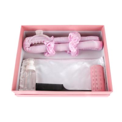 China Advanced Soft Magic Ribbon Mulberry Silk Curling Rollers Heatless Silk Hair Curlers with Scrunchies for sale