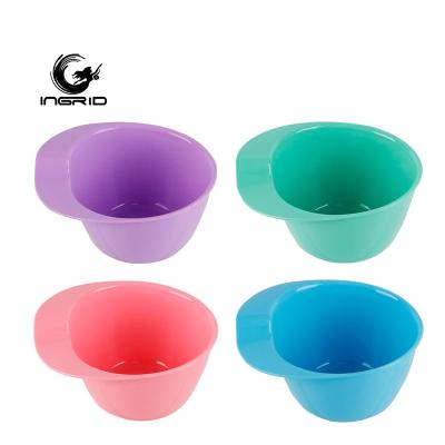 China Custom Logo Dyeing Color Mixing Tint Bowl Hairdressing Salon Tools Home Plastic Hair Dye Bowl for sale