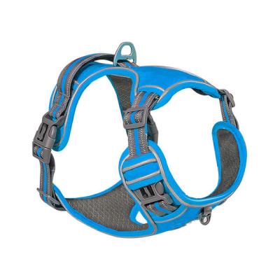 China Quality Padded Safety Harness Comfortable Double Sided Adjustable Buckle Dog Chest Harness for sale