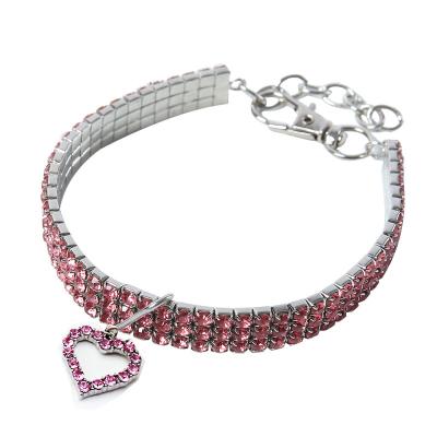 China Luxury Rhinestone JEWELED Diamond Jewelry Pet Collar Fashion Dog Collar for sale