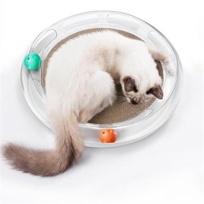 China Cat Toys Cat Entertainment and Exercise Toys Cat Interactive Track Toy Cat Scratcher Board Game for sale