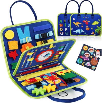 China Earlier Education Educational Activity Developing Sensory Board Busy Board Montessori Toys  for 1 2 3 4 Year Old Toddlers for sale