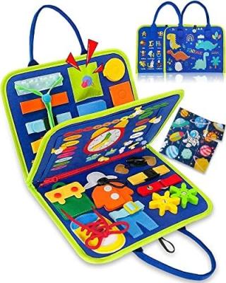 China Earlier Education 8 in 1 Toddler Busy Board  Montessori Sensory Board Educational Activity  Montessori Toys for Babies 6-12 months for sale