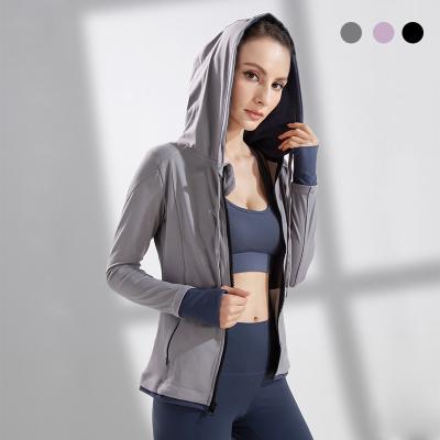 China Wholesale Women's Full Zip Long Sleeve Yoga Workout Lightweight Jackets Breathable Active Running Track Jacket for sale