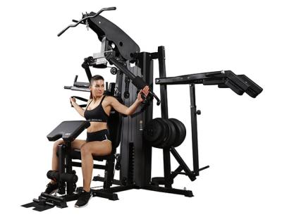 China Wholesale Universal Home Gym Fitness Equipment Three Station Home Gym Exercise Machine Multi Function With Squat Machine for sale