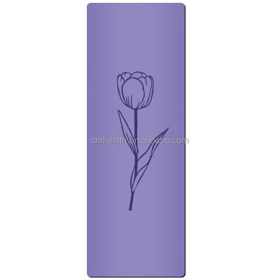 China Anti Slip Yoga Foldable Natural Rubber PU Organic Suede Microfiber Printed Logo Eco Friendly Custom Pilates Printed PU Yoga Mat for sale