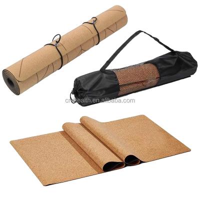 China Custom size yoga Portugal matte thick kork and natural band cork yoga mat set from naturlaex for sale