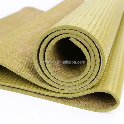 China Yoga Best Selling Pilates Mat High Quality Jute Yoga Mat Linen 6mm Soft Linen Yoga Mat for sale