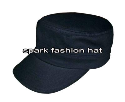 China Plain cotton army cap for men for sale