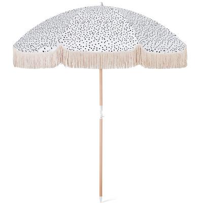 China Large modern market umbrella with windproof mechanism, advertising beach umbrella for sale