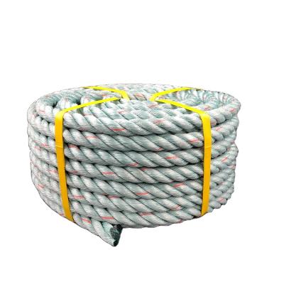 China Durable High Quality PP Material 3 Strand Virgin Twisted Polysteel Rope In Green Color For Fishing Ropes for sale