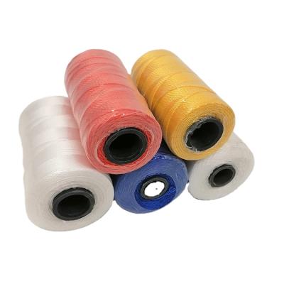 China 210D 9ply-120ply color netting 500g spool pp polyester acid proof plastic nylon twist plastic fishing twine for sale