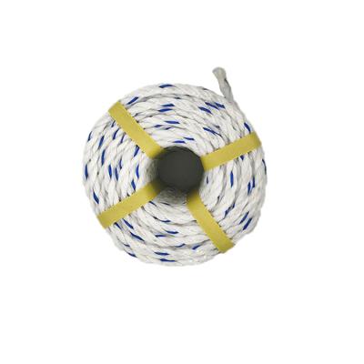 China Durable Wholesale 3 Strand PP PE/PES/POLYSTEEL PP And Polyester Blended Twisted Rope for sale