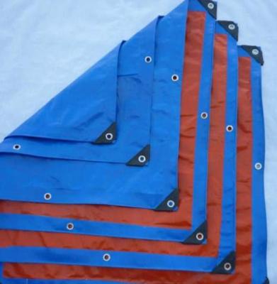 China High Strength Porcelain Blue And Orange Color Waterproof PE Tarpaulin For Truck for sale