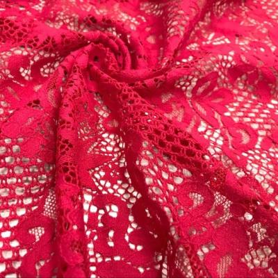 China Sustainable Nylon Cotton Rope Chenille Lace Fabric Lace Fabric Material for sale