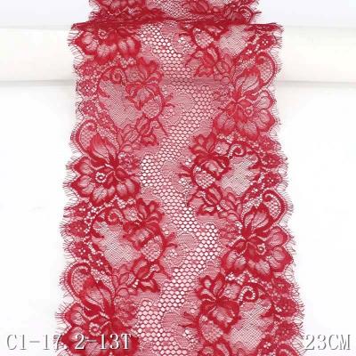 China Elastic Stain Water Soluble Lace Lace Fabric Material Spandex / Nylon for sale