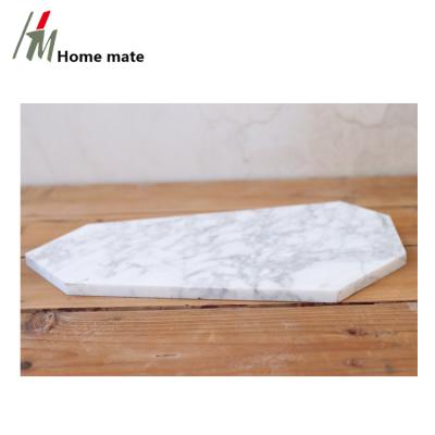 China Custom White Copper Natural Marble Tableware Sustainable Wedding Decoration Irregular Shaped Dishes Sets for sale