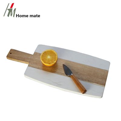 China New Product Sustainable Dinner Tableware New Product Marble And Wooden Cottage Cheese Cutting Boards for sale