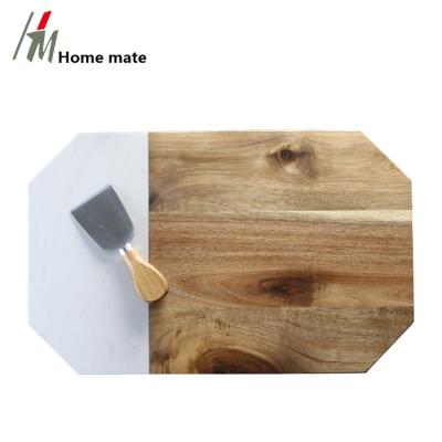 China Amazon ebay real viable hot sale cheese marble dining panel with acacia wood made in china for sale