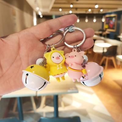 China New Cartoon Doll Key Chain Building Blocks Bell Key Chain Cute Doll Ornaments Accessories Student Backpack Small Fresh Ornaments Keychain for sale