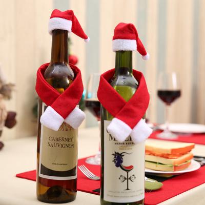 China 2021 Christmas Deoration China Direct Sales Santa Deer Xmas Wine Bottle Carton Covers Christmas Table Decorations for sale