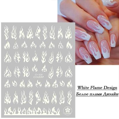 China Nail Art Beauty 2021 Hot Selling 3D Nail Sticker Decals Laser Multi-design DIY Professional Nail Art Decoration for sale