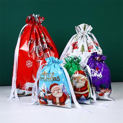 China Lovely Microwavable Creative Christmas Candy Pouch Drawstring Wrapping Bags Gift Bags For Christmas Candy Wrapping Bag for sale