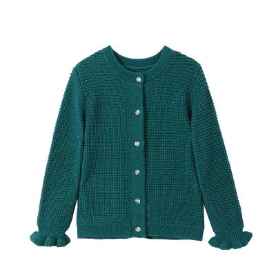 China Wholesale Custom1-4 Years Winter Warm Anti-pilling Kids Cardigan Sweaters Children Coats Bright Silk Knitted Twisted Girls Clothes for sale