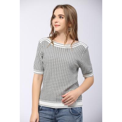 China hot-selling high quality girl 2021 soft new anti-wrinkle short sleeves sweater ladies clothing for sale