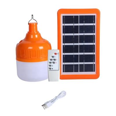 China Garden Emergency Ip65 Waterproof Outdoor Camping Lighting 50w 100w Solar Bulb Led Lamp for sale