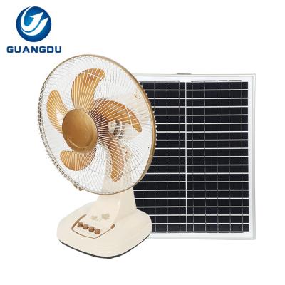 China New Design Third Gear Wind Speed ​​Constant Speed ​​Fan New Design Oscillating Fan + Tow Color Blue Golden Three Solar Cable Oscillating Fan for sale