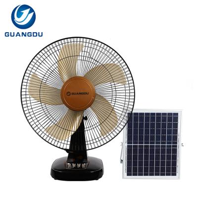 China Oscillating Fan + Third Gear Constant Speed ​​Fan Household Update Version Quiet Blue 16inch 20w Quiet Blue Adjustable Aluminum Solar Fan for sale