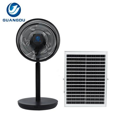 China 2A 1.5M Cable+Solar Tile+Portable Adjustable Quiet Black Floor Standing Fan 14inch 25w Height Oscillating White Solar Fans White for sale