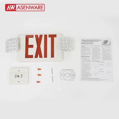 China For indoor use only emergencyled lighting sign exit sign with lamp head AW-EL205 for stairs/corridors/warehouse/factory for sale