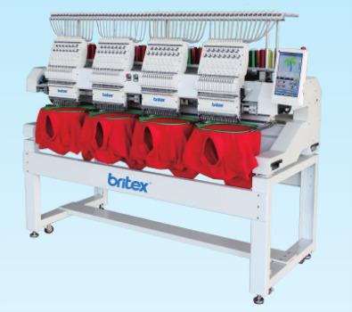 China Garment Shops BR-1204 Four Heads 12 Needles Computerized Embroidery Machine , Cap Embroidery Machine for sale