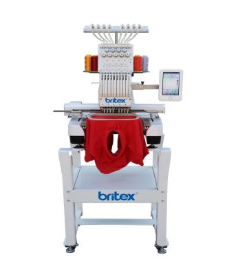 China All Fabric BR-901C Single Head 9 Needles China Flat Cap T-shirt Hat Embroidery Machine Automated Embroidery Machine for sale