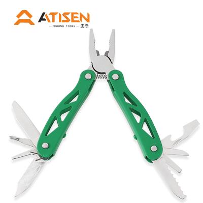 China ATISEN Tool Fishing Mini Stainless Steel Multi Pliers Can Opener for sale