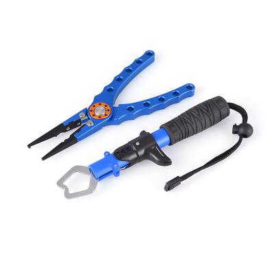 China High Quality Outdoor Fishing 2 Pieces Set Aluminum Alloy Fishing Pliers Fish Handle FG-504+M-301 for sale