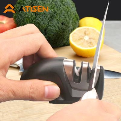 China Durable Function Amazon Portable Plastic Knife Sharpener Fishing Ceramic Pocket Sharpener and Alloy Multi Tool Sharpening Accessories for sale