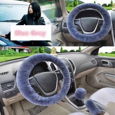 China Tiki Fluffy Steeling Wheel Cover Thermal High Density Fuzzy Steering Wheel Cover For All Size Car Steeling for sale